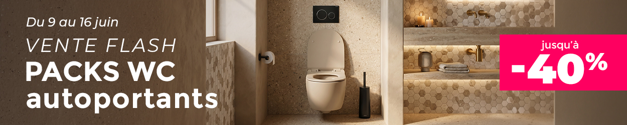 Vente Flash Packs WC Autoportants - Jusqu'à -40%